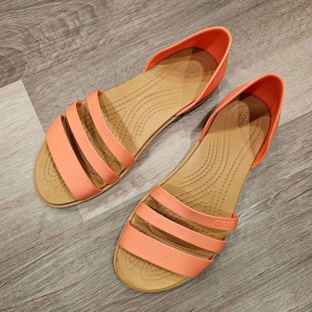 Crocs slippers Peach color flats - Picture 3 of 6